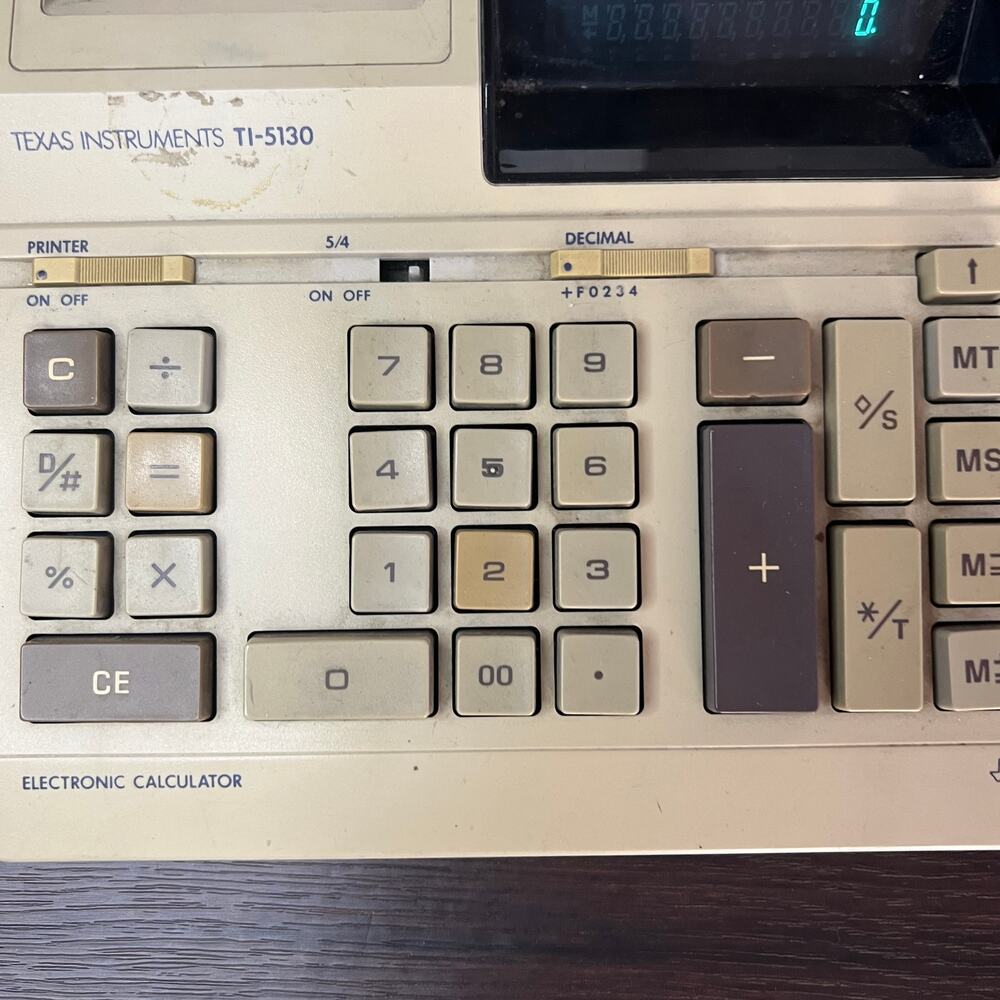Texas Instruments TI-5130 Printing Calculator Vintage Desktop Tested Powers On - Picture 3 of 16